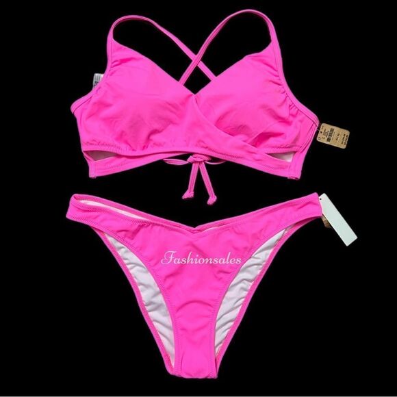 Victorias Secret Swim Body wrap Bikini top Removable Padding & Itsy Bottom Set L - Picture 3 of 3